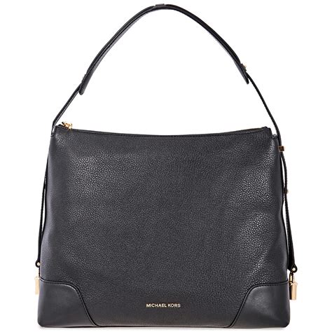 michael michael kors crosby large leather shoulder bag|michael kors flat shoulder handbags.